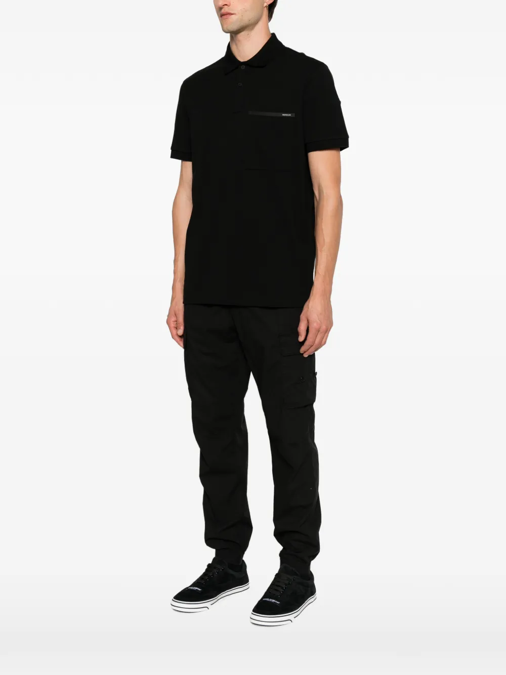 Moncler Poloshirt met borstzak Zwart