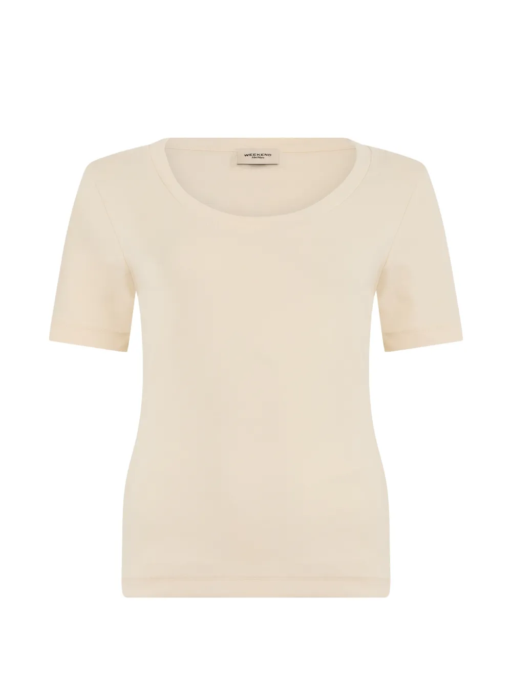 Weekend Max Mara T-shirt met diepe ronde hals Beige