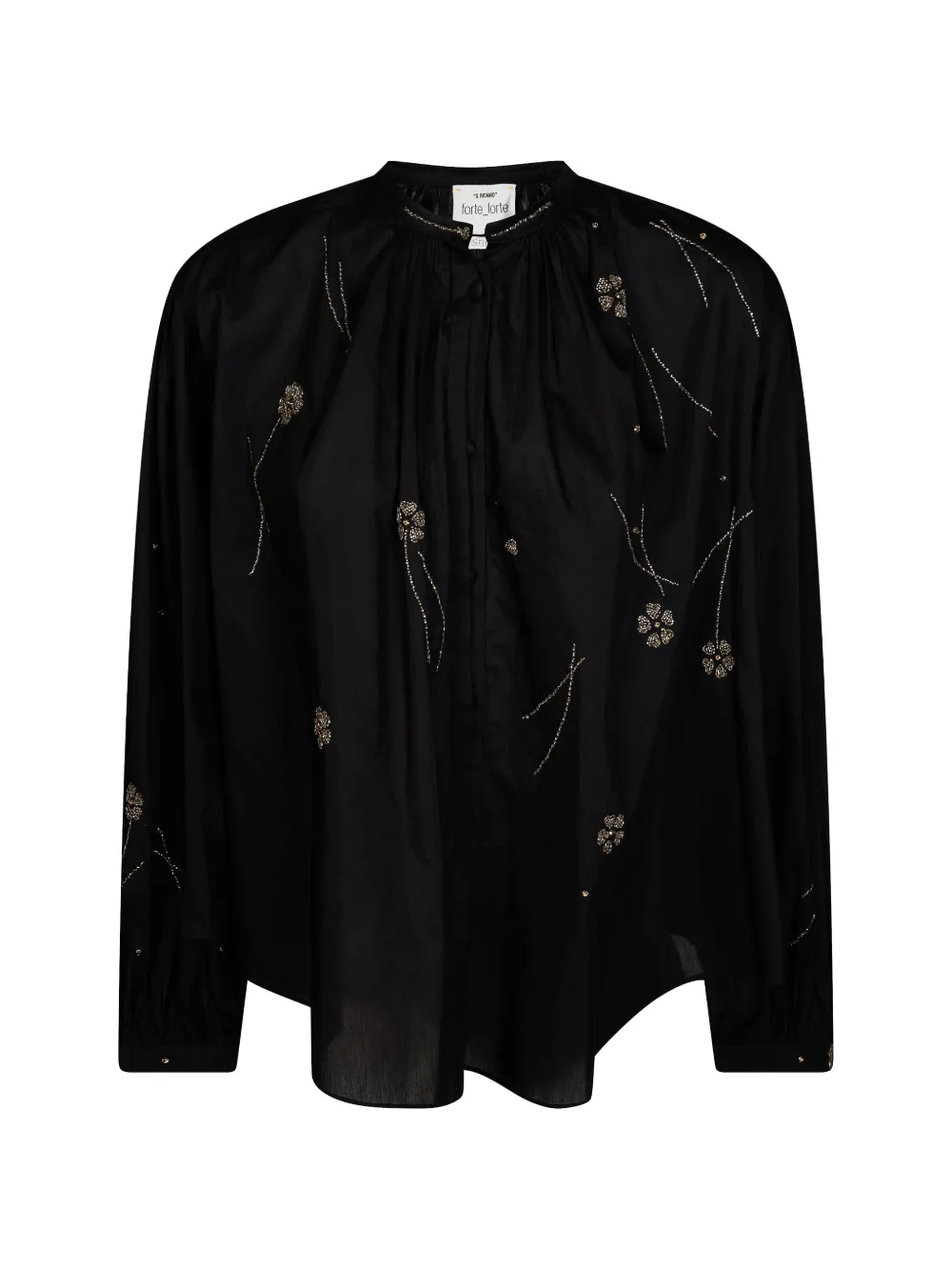 Forte Forte bead-embroidered blouse - Nero