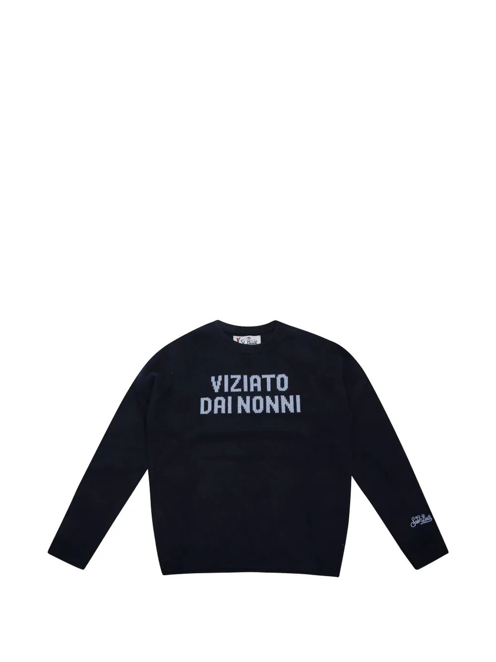 MC2 Saint Barth Kids intarsia-knit sweater Blauw
