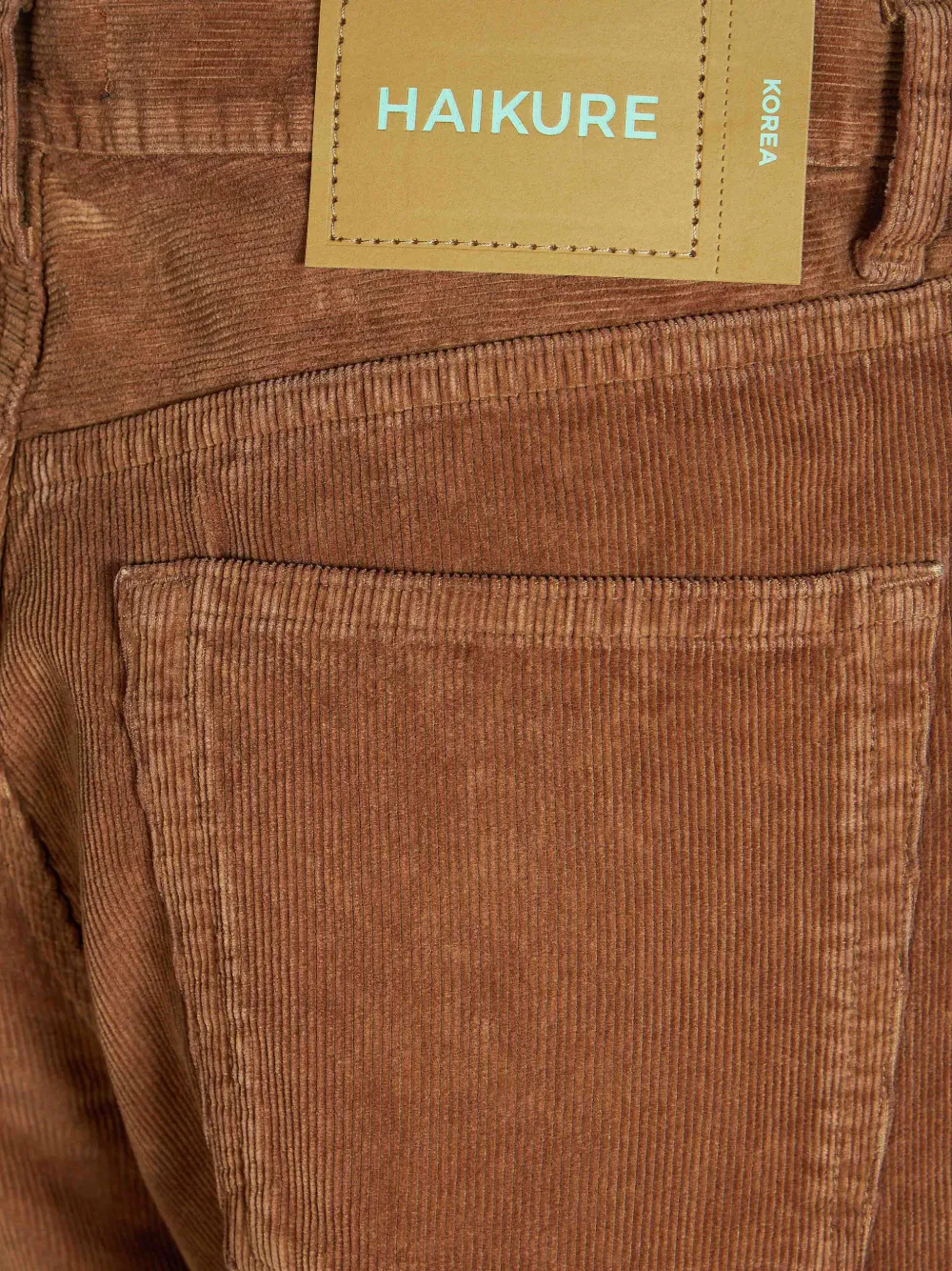 Haikure Korea broek met ribfluwelen textuur Bruin