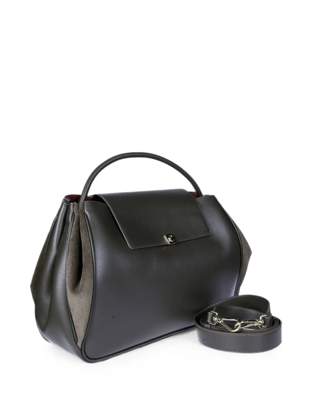 Coccinelle Pansy leren crossbodytas Grijs