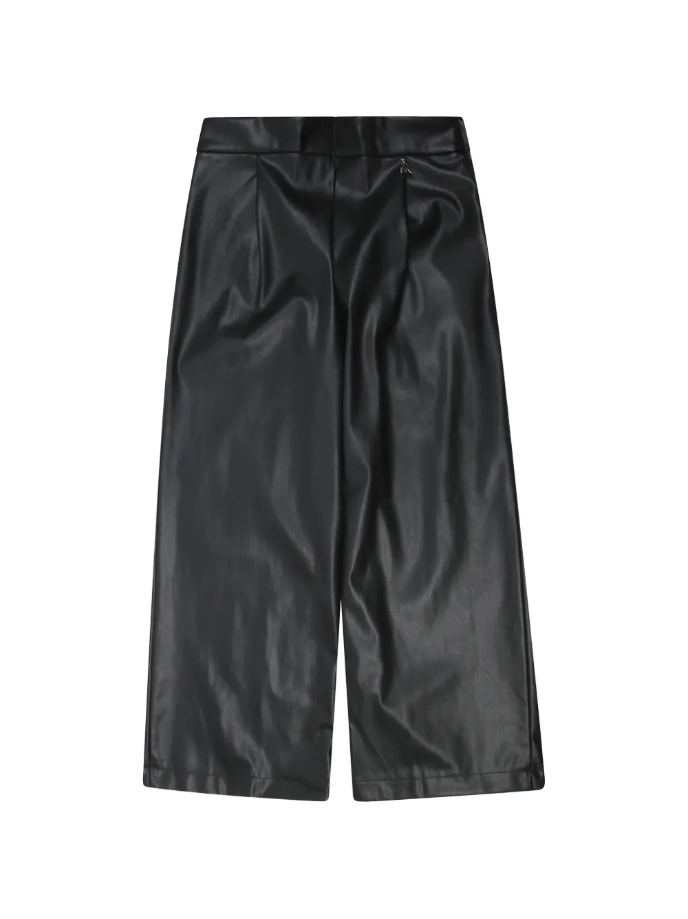 Patrizia Pepe girl pleated faux-leather trousers - Nero