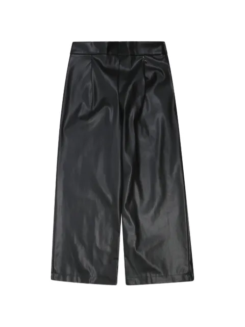 Patrizia Pepe girl pleated faux-leather trousers