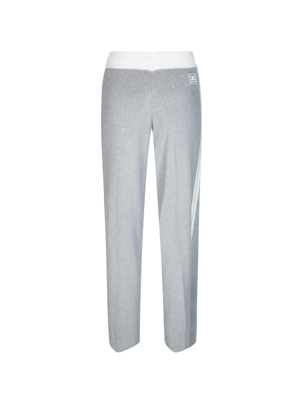Elisabetta Franchi Gebreide broek met logo Grijs
