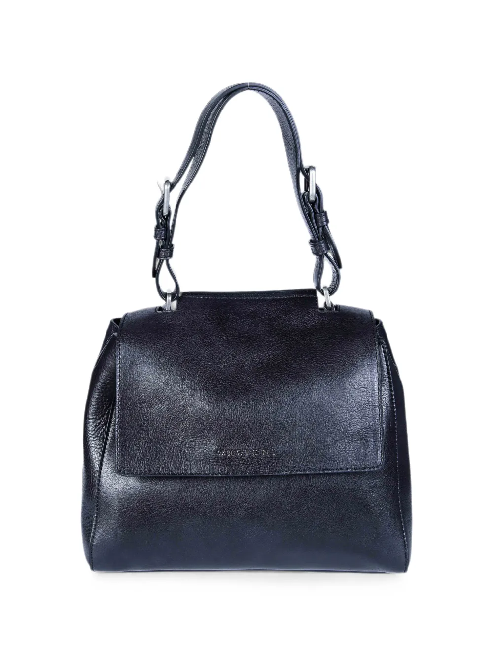 Orciani Sveva S grained leather shoulder bag - Schwarz