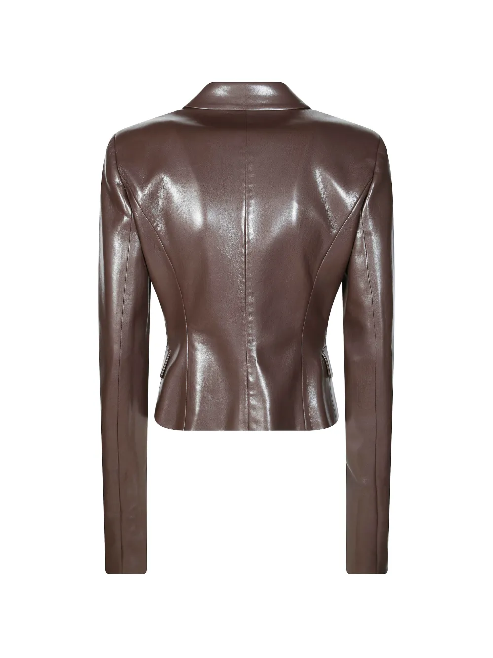 THE ANDAMANE Zefira blazer van imitatieleer Bruin