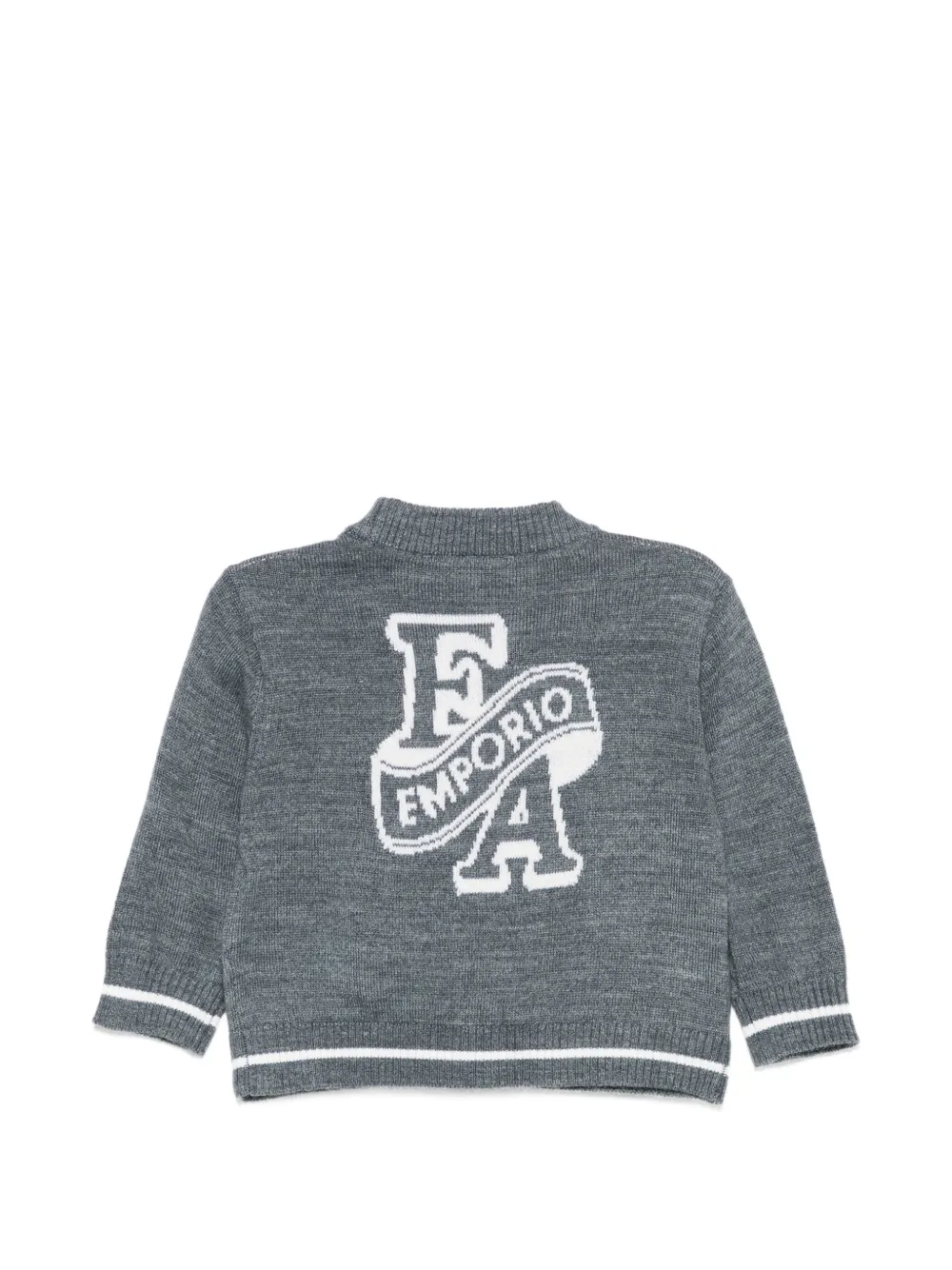 Emporio Armani Kids Vest met logo-intarsia Grijs