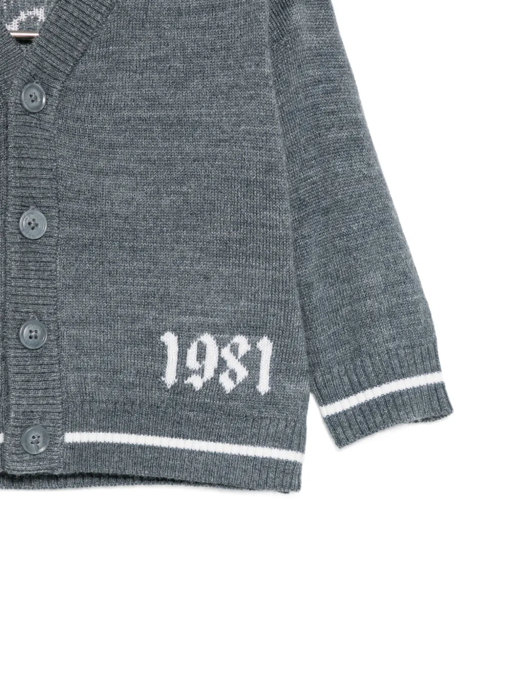 Emporio Armani Kids Vest met logo-intarsia Grijs