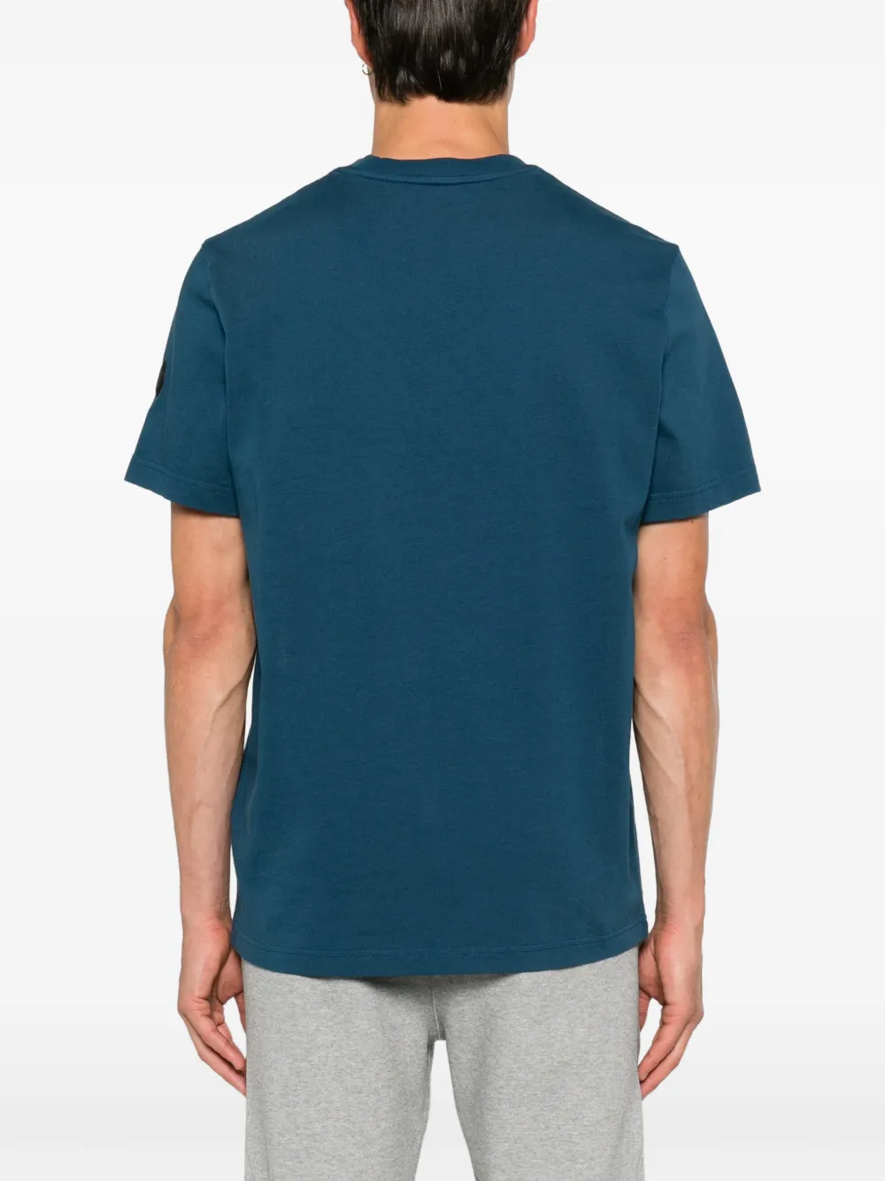 Moncler Katoenen T-shirt met logo Blauw
