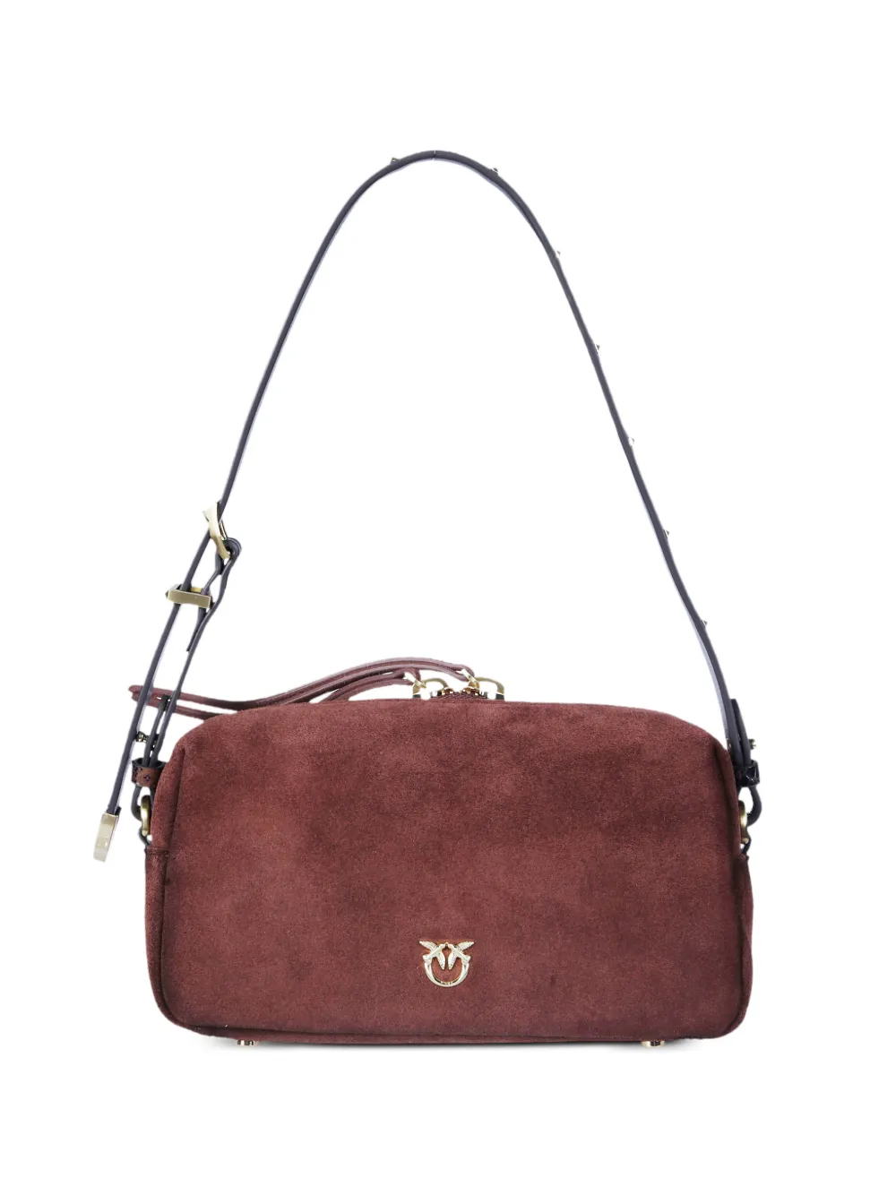 PINKO Bauletto Trittico suede shoulder bag - Marrone