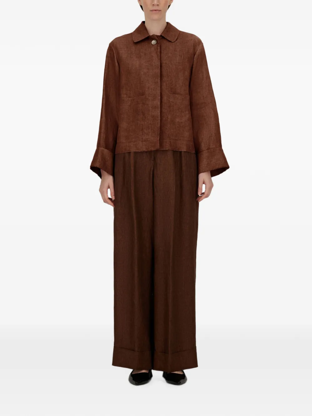 Herno Resort linnen jack Bruin