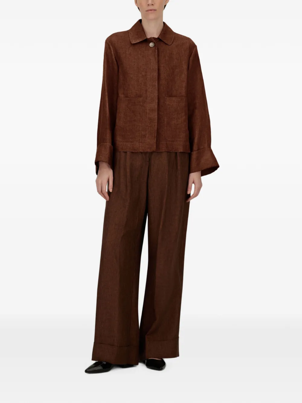 Herno Resort linnen jack Bruin