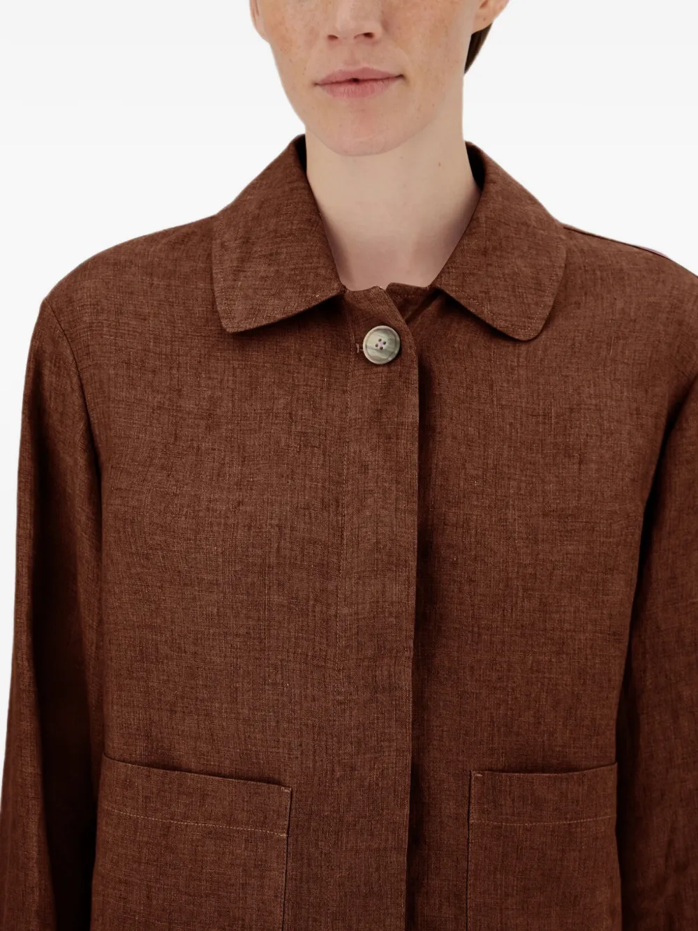 Herno Resort linnen jack Bruin