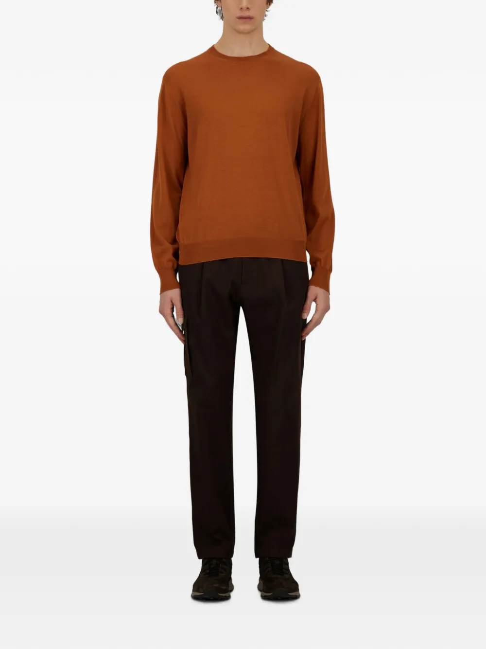 Herno Resort trui met geribbelde afwerking Oranje