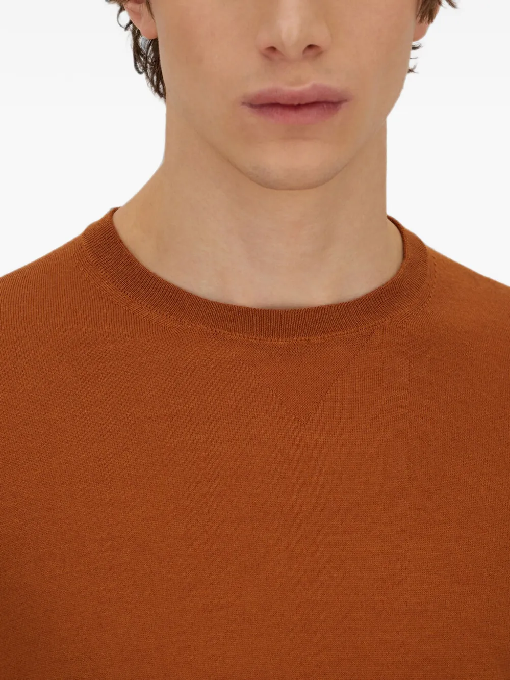 Herno Resort trui met geribbelde afwerking Oranje