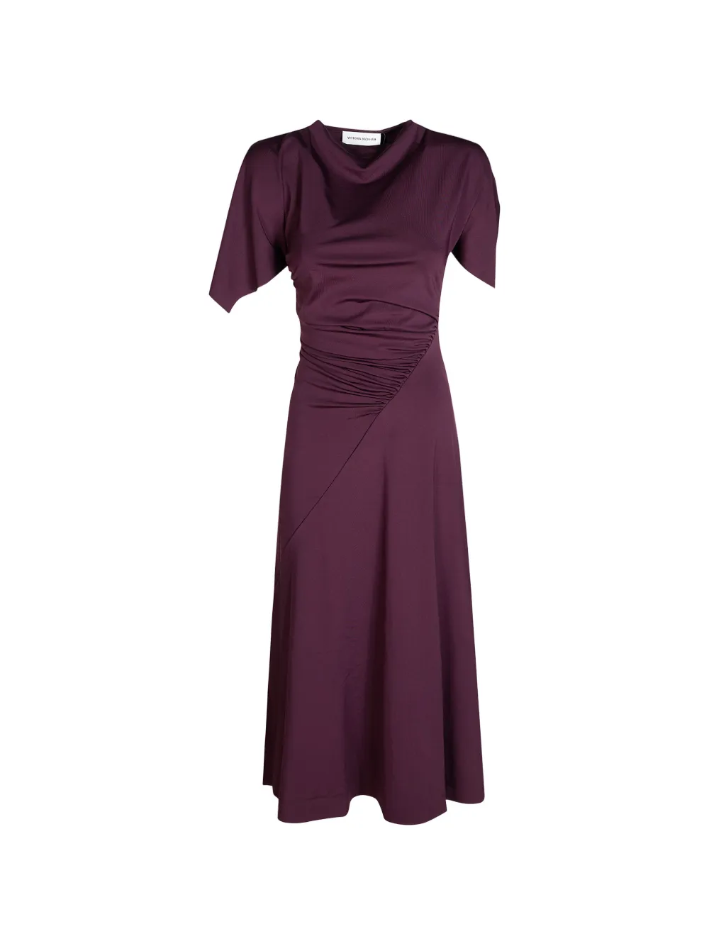 Victoria Beckham gathered-detail midi dress - Purple