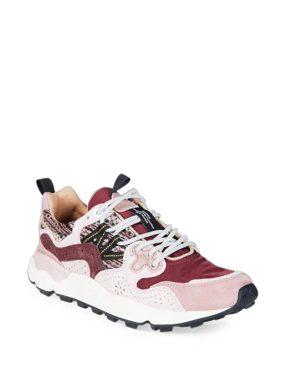 FLOWER MOUNTAIN Yamano 3 panelled sneakers Roze