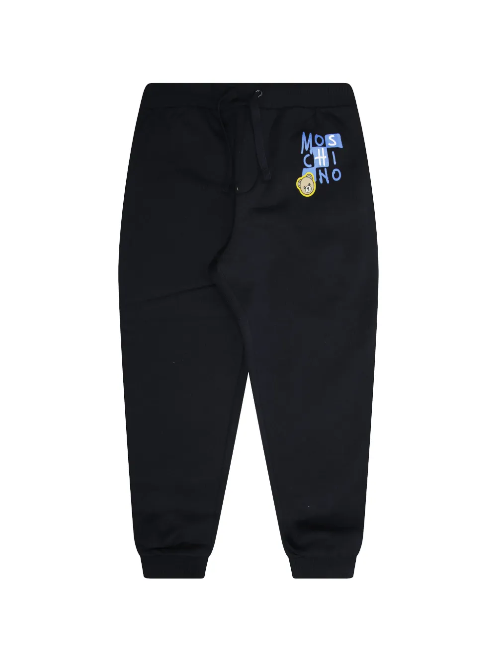 Moschino Kids Teddy Bear-print drawstring track pants - Nero