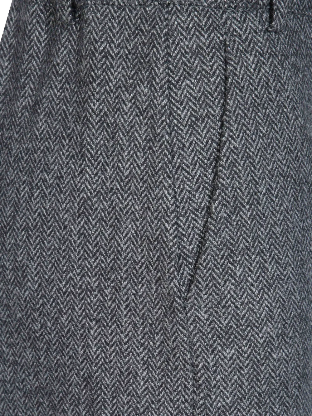 Weekend Max Mara Gebreide straight broek met visgraat-patroon Grijs