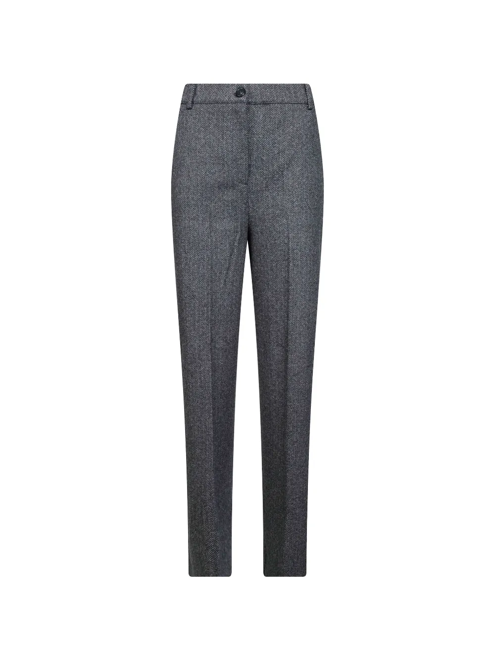 Weekend Max Mara Gebreide straight broek met visgraat-patroon Grijs