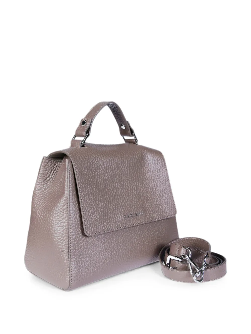 Orciani Sveva kleine shopper van bewerkt kalfsleer Beige