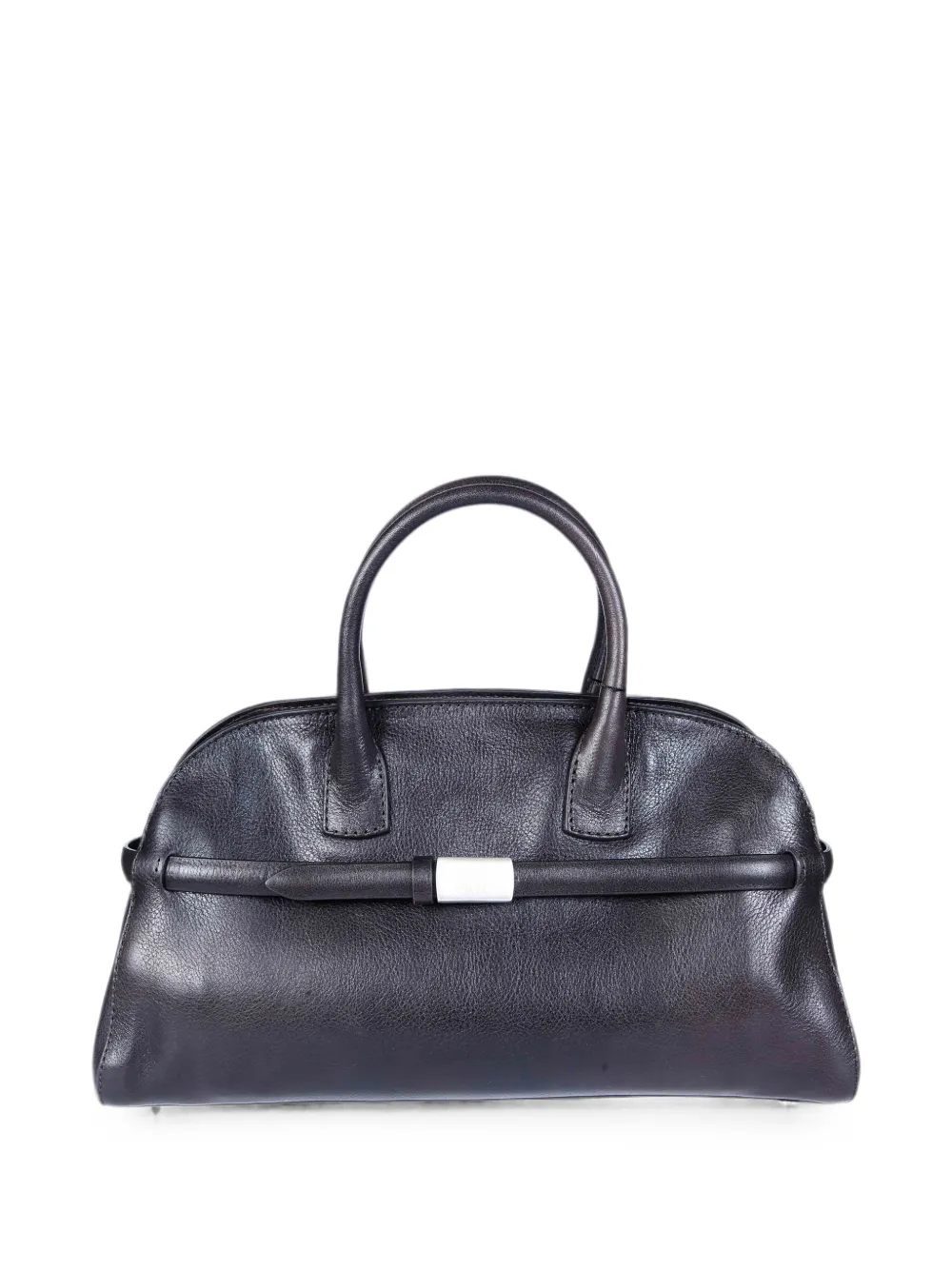 Orciani Aura S leather satchel bag - Braun