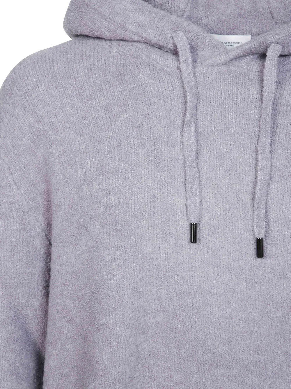 Paolo Pecora knitted drawstring hoodie Grijs