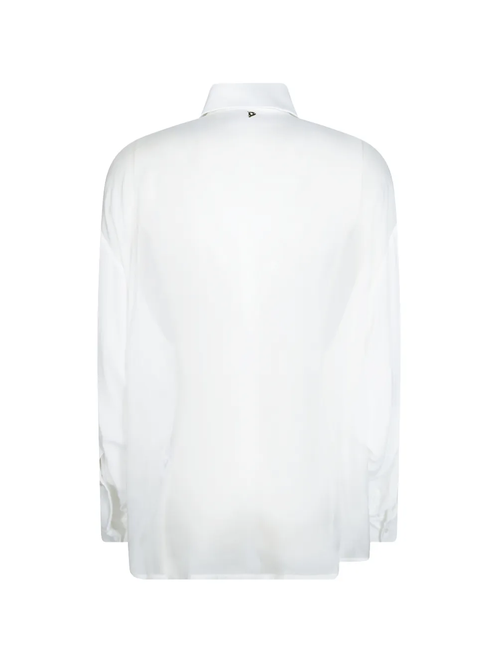 DONDUP Oversized crêpe de chine blouse Wit