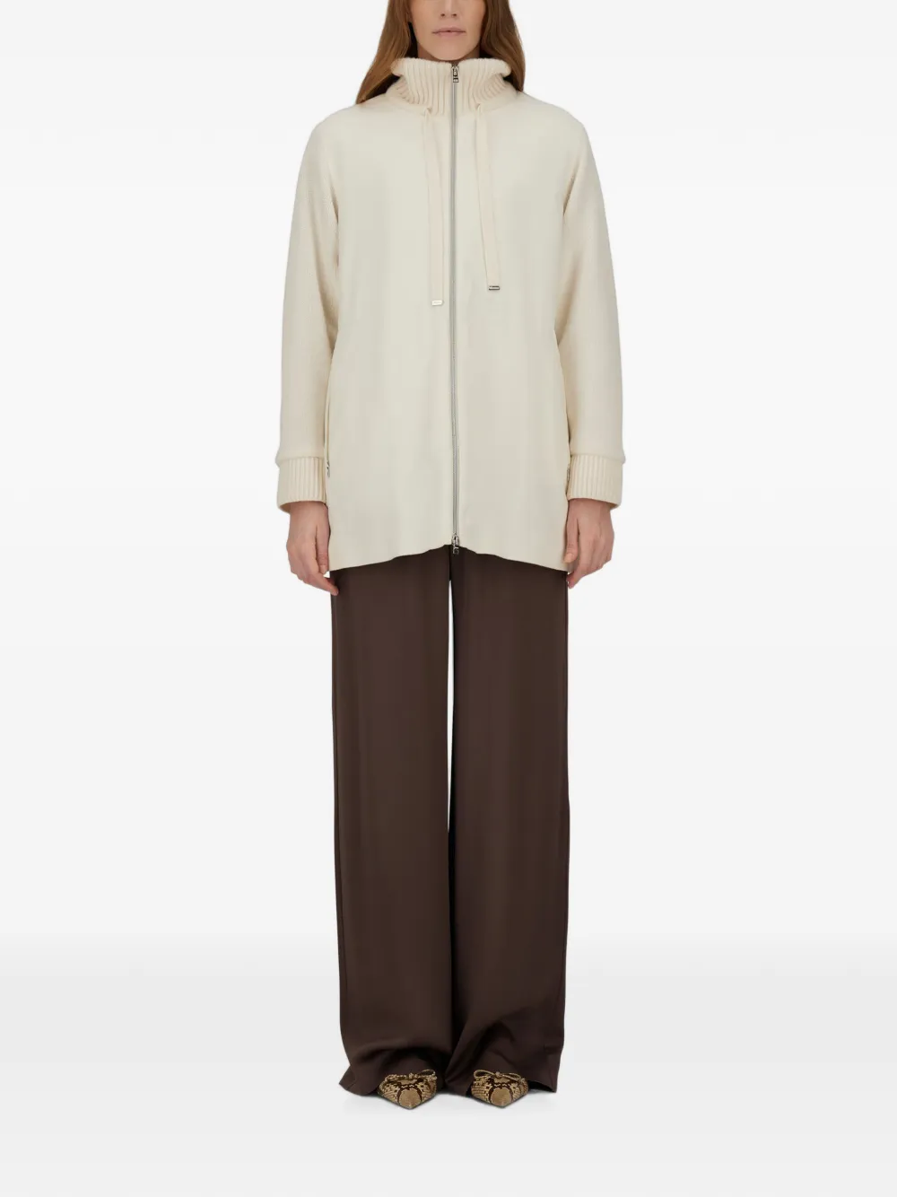 Herno Resort jas met enkele rij knopen Beige