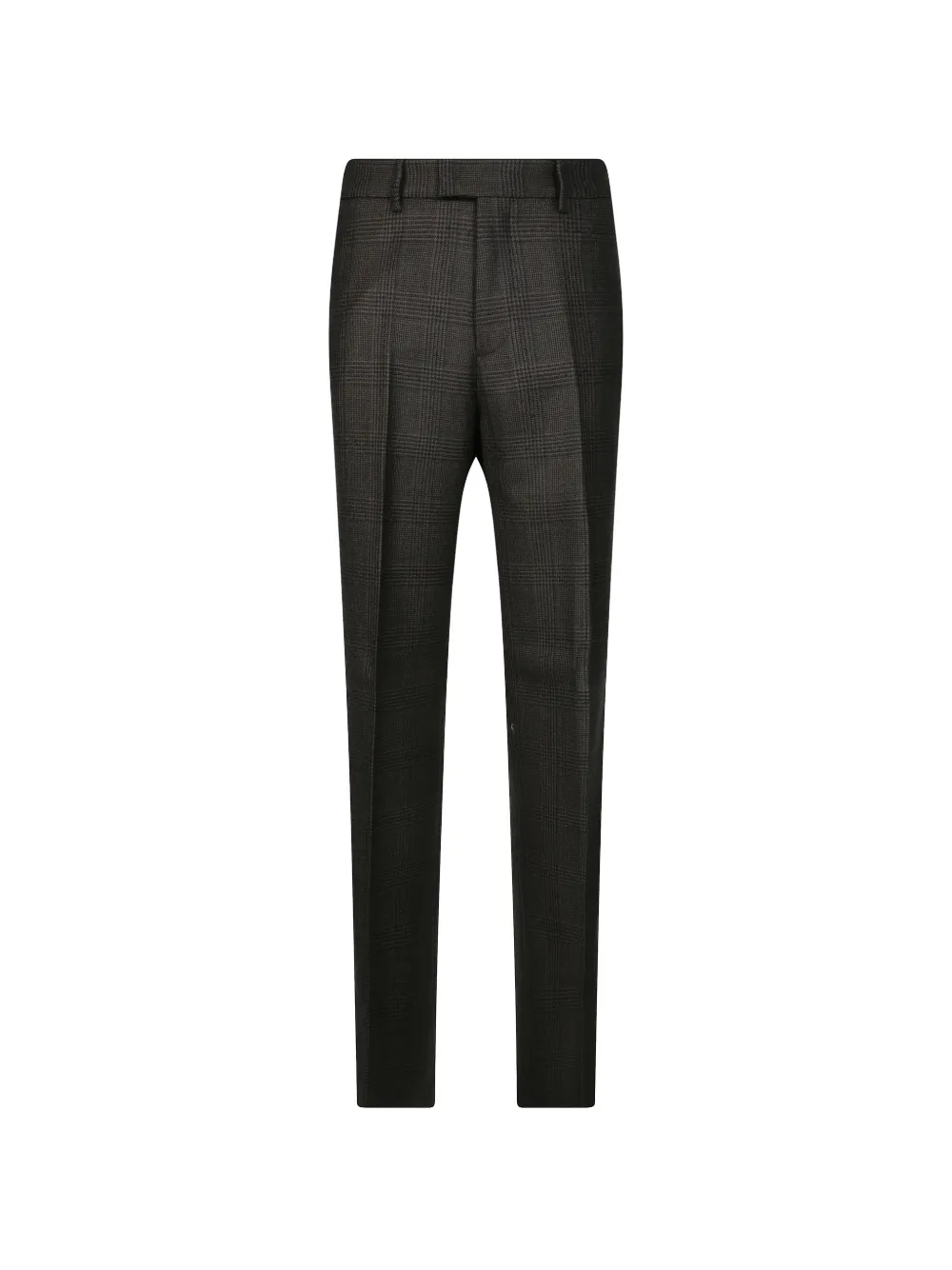 Berwich Check-pattern Wool Tailored Pants In Grey