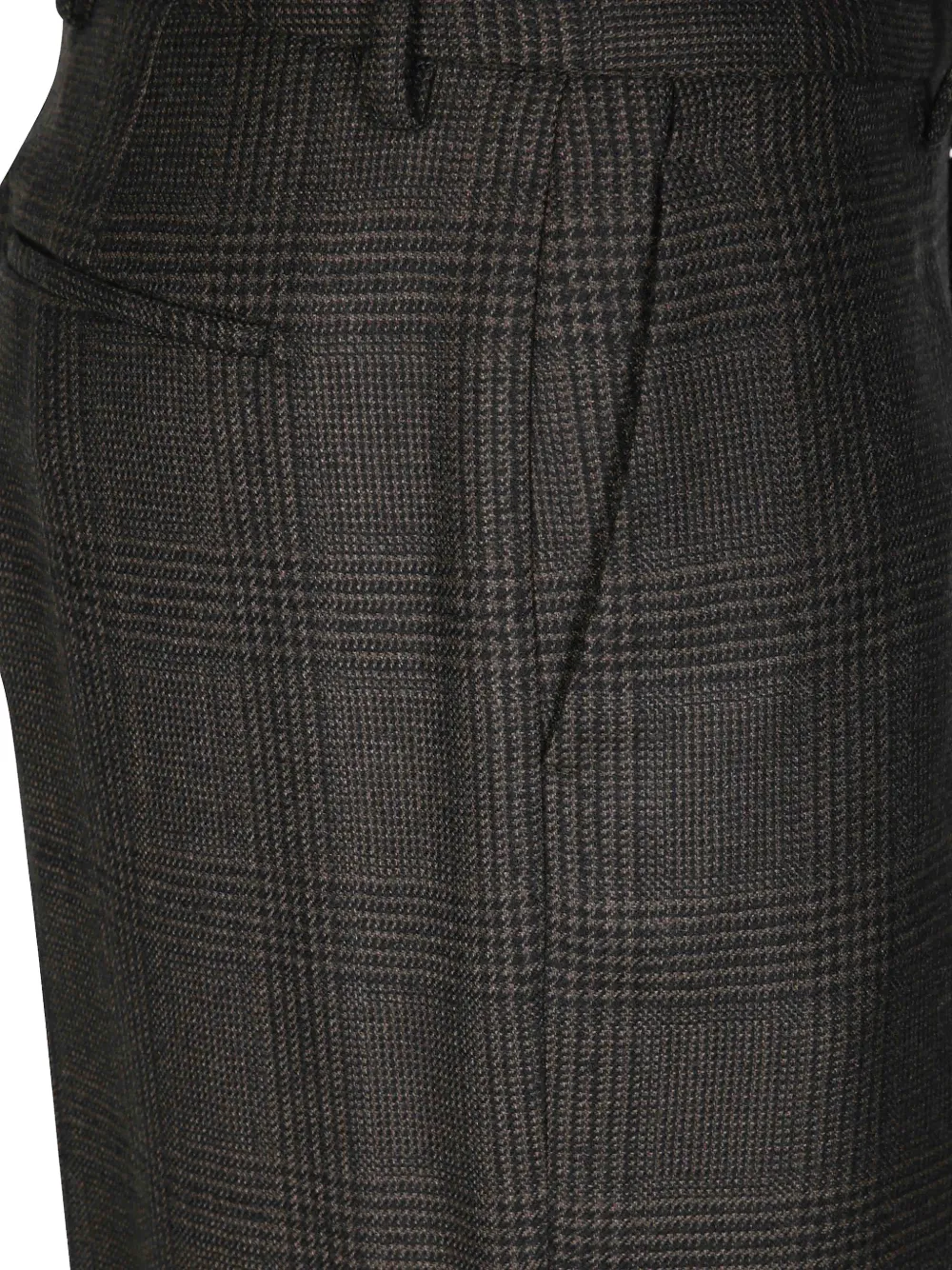 Berwich Geruite wollen pantalon Grijs