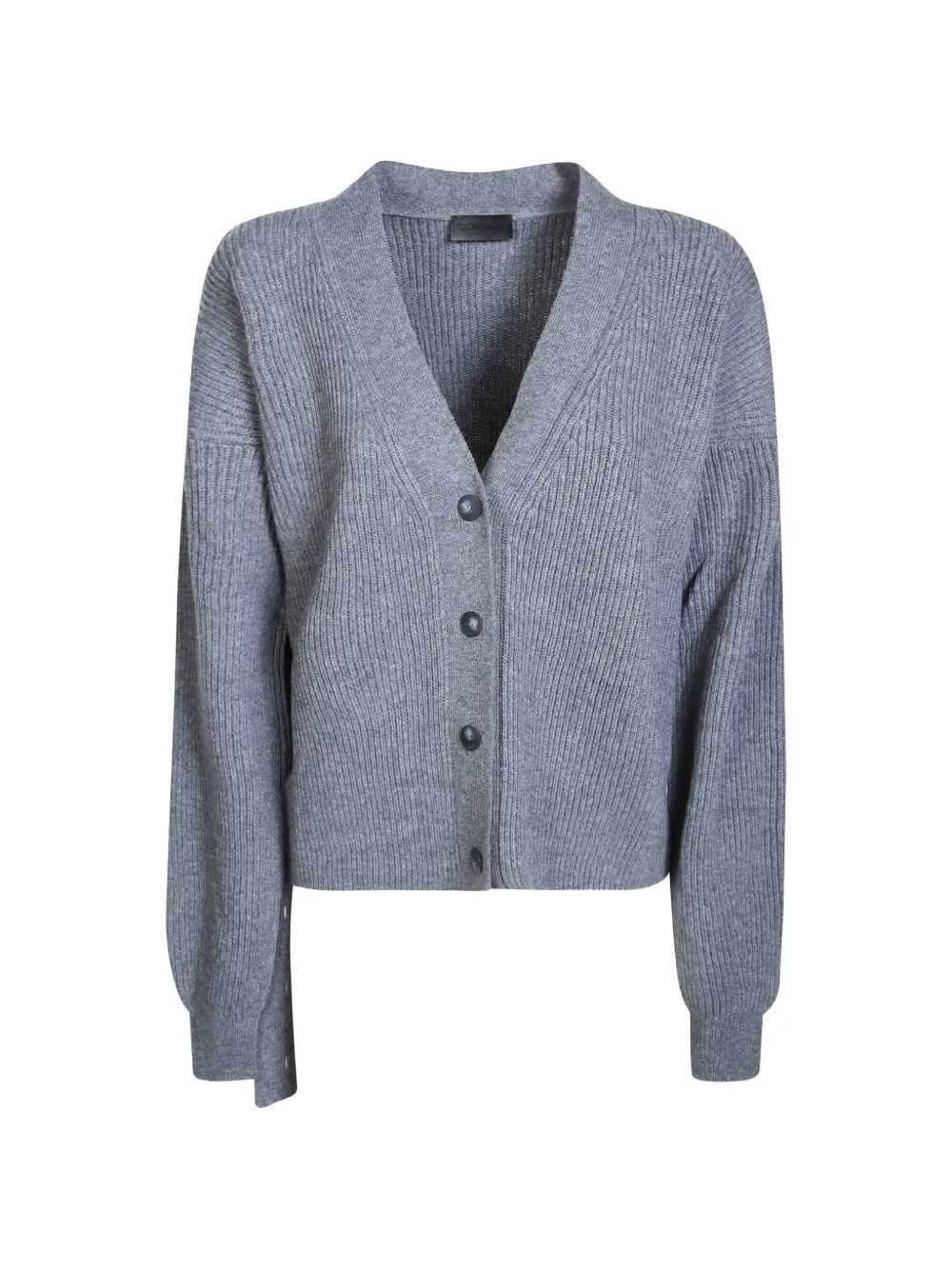 DONDUP ribbed-knit V-neck cardigan - Grigio