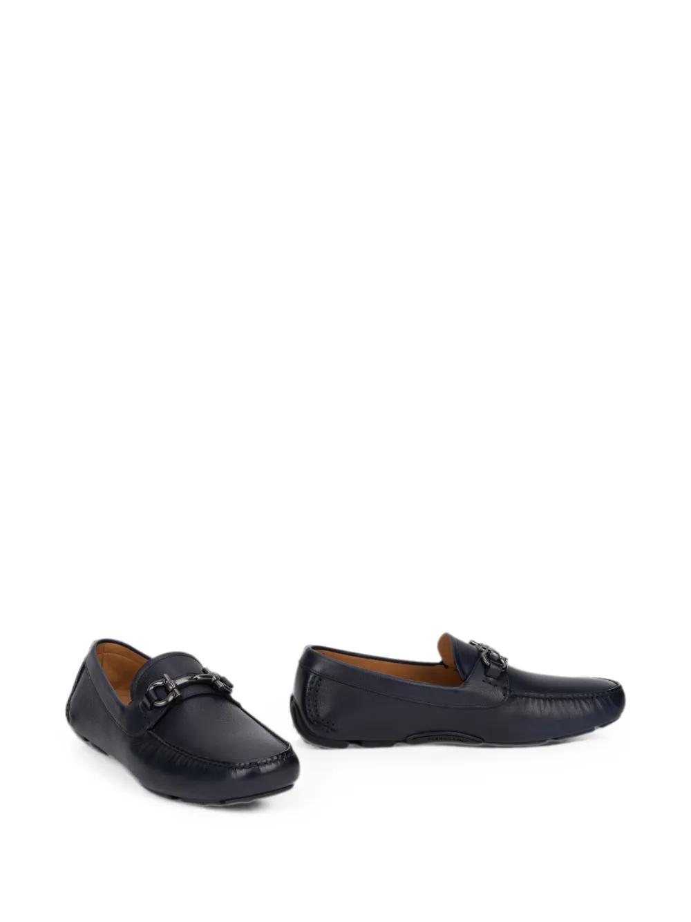 Ferragamo leather loafers Blauw