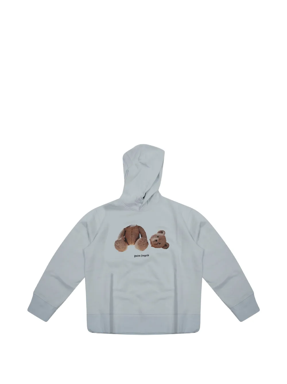 Palm Angels Kids Broken Bear print hoodie - Grau