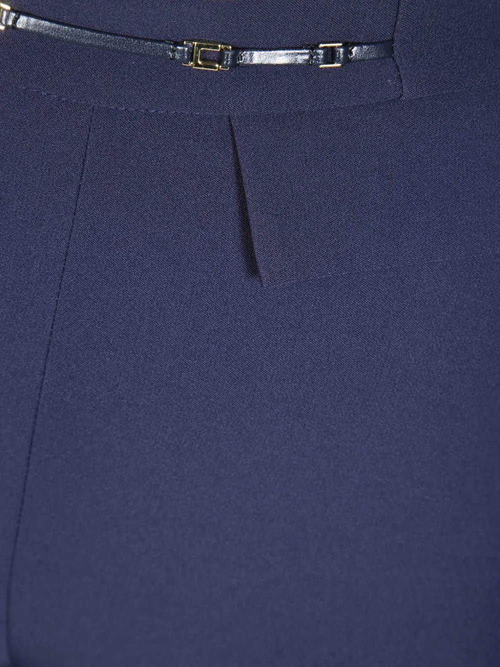 Elisabetta Franchi trousers in double layer stretch crêpe Blauw
