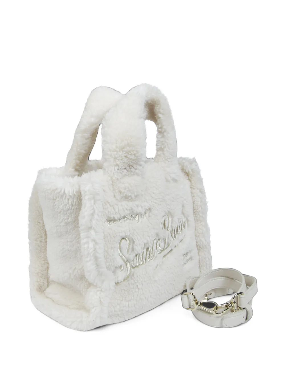MC2 Saint Barth mini Vanity teddy tote bag Wit