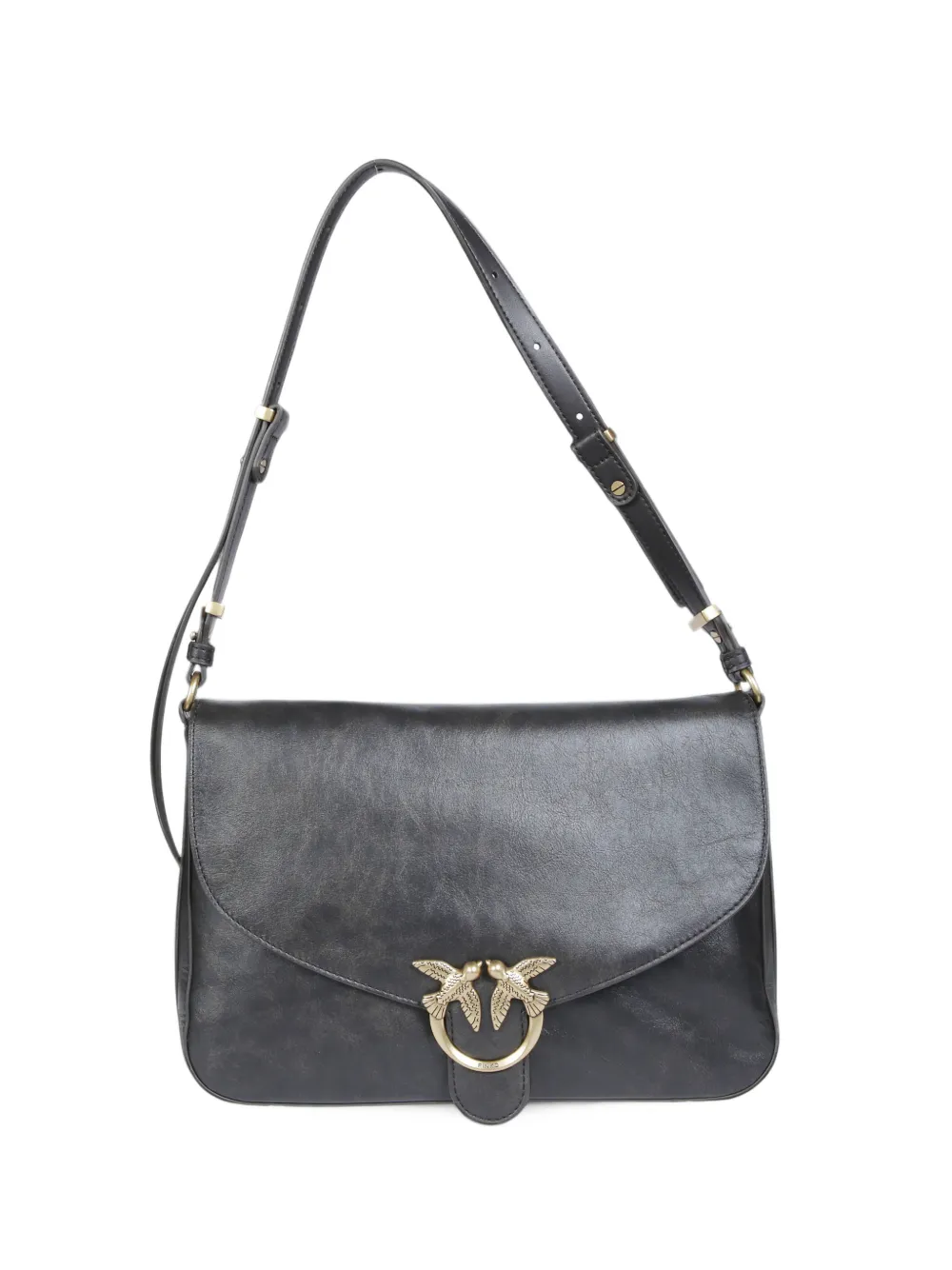 PINKO Love Love Birds leather shoulder bag - Nero