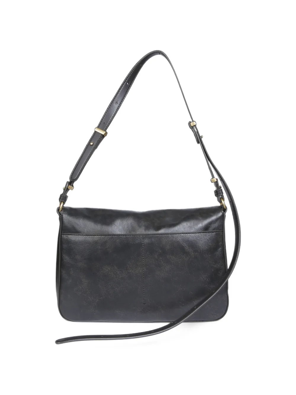PINKO Love Birds leather shoulder bag Zwart