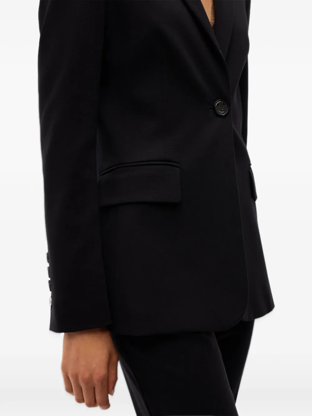 PINKO Blazer met enkele rij knopen en puntige revers Grijs