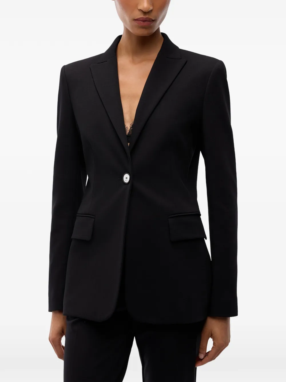 PINKO Blazer met enkele rij knopen en puntige revers Grijs