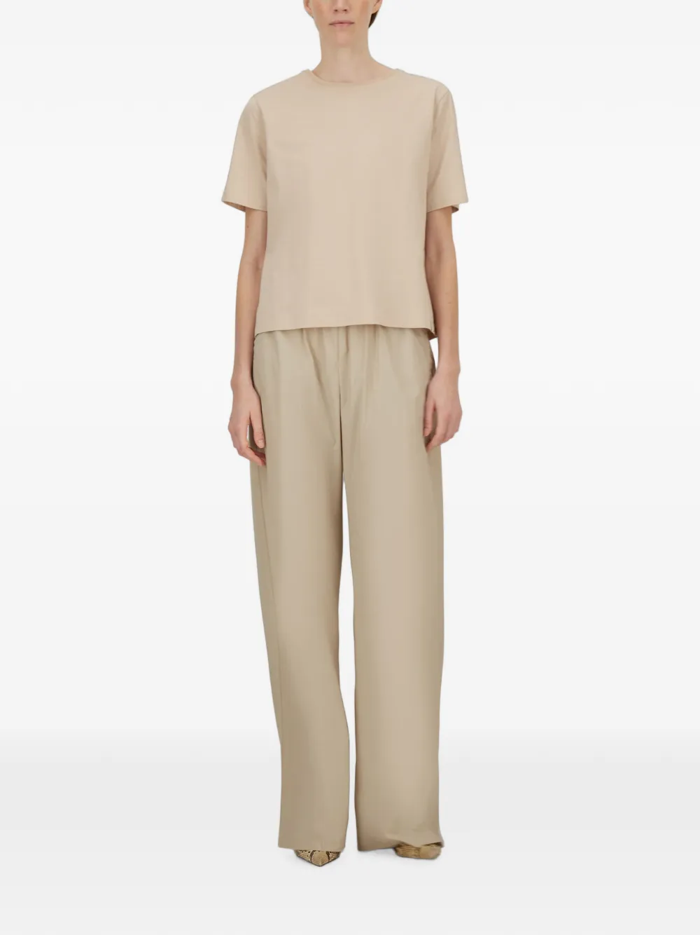 Herno Resort zwaargewicht jersey T-shirt Beige