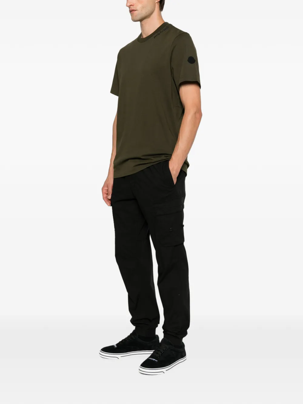 Moncler T-shirt met logopatch Groen