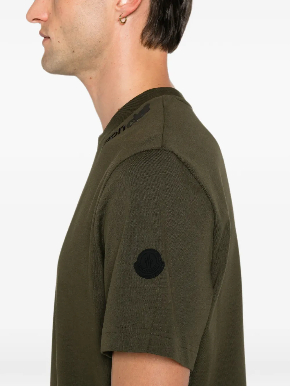 Moncler T-shirt met logopatch Groen