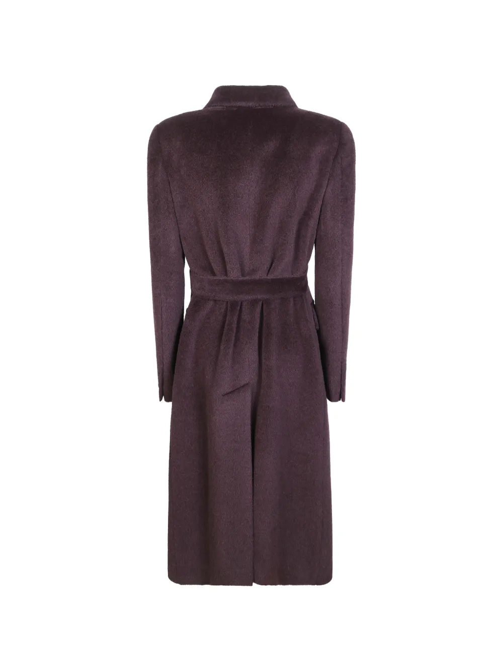 Tagliatore Jole double-breasted belted coat Paars