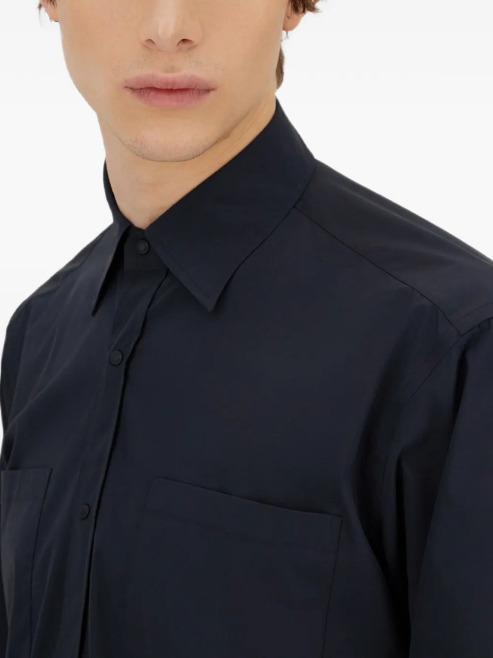 Herno Overhemd met borstzak Blauw
