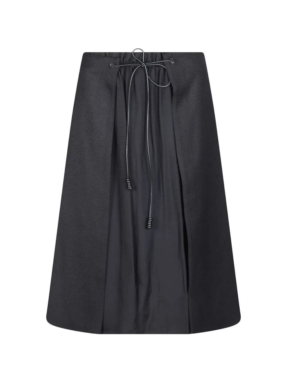 Moncler logo-patch A-line midi skirt Zwart