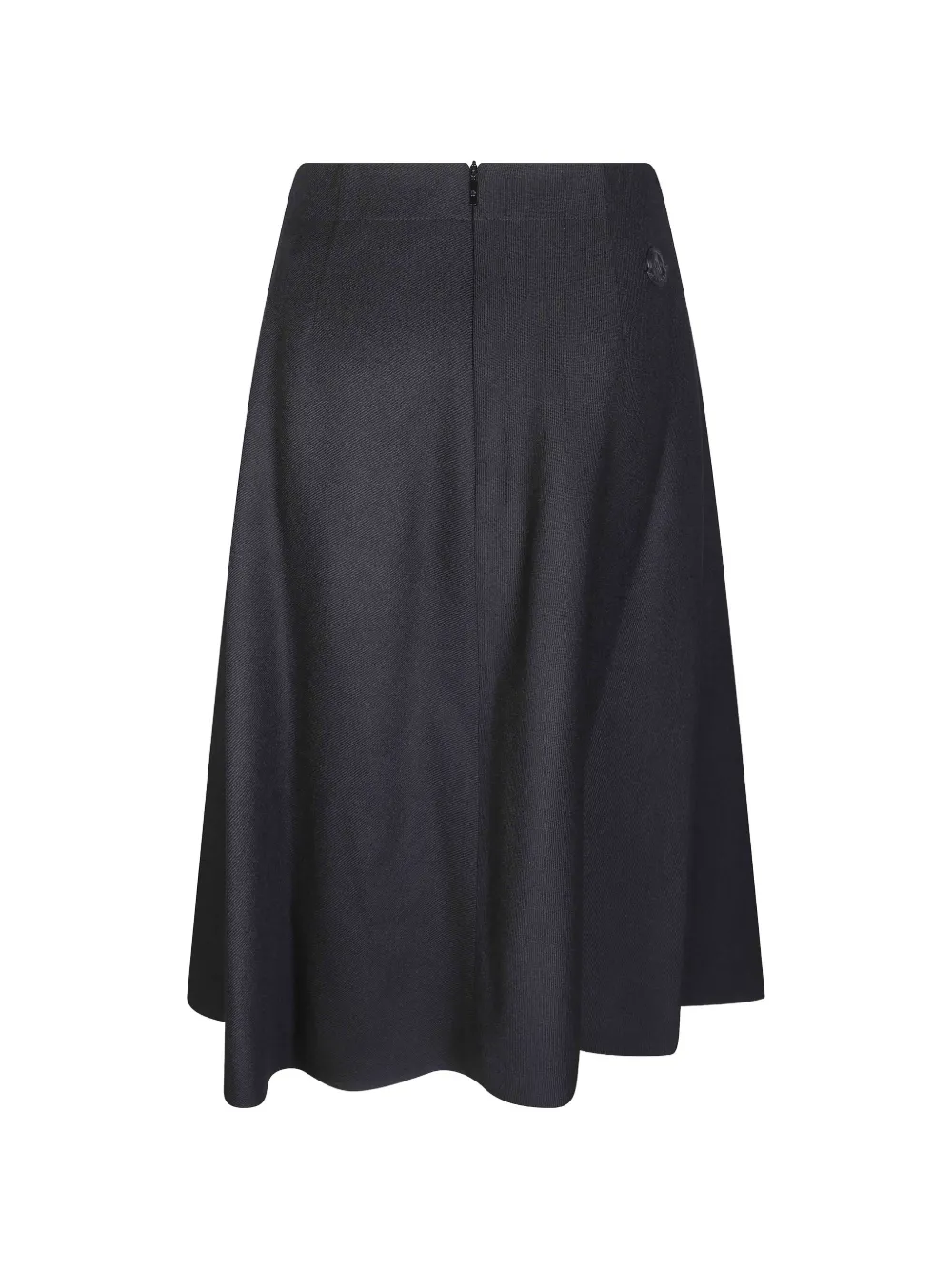 Moncler logo-patch A-line midi skirt Zwart