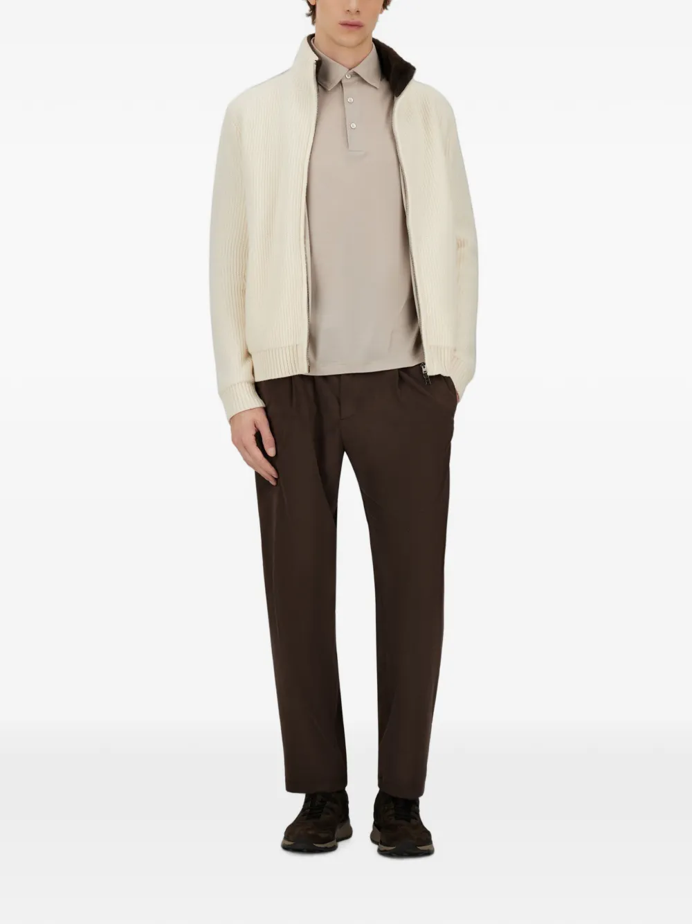 Herno Resort wollen poloshirt Beige