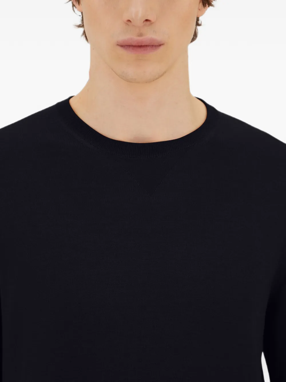 Herno Resort trui met stiksels Blauw